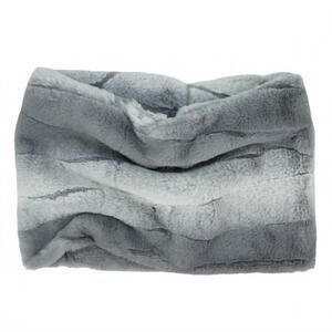 NEW DANA HERBERT women's faux fur snood scarf in silver